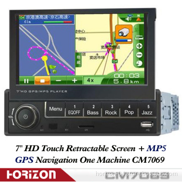 Car Audio, GPS, MP5, with Retractable Screen (CM7069)